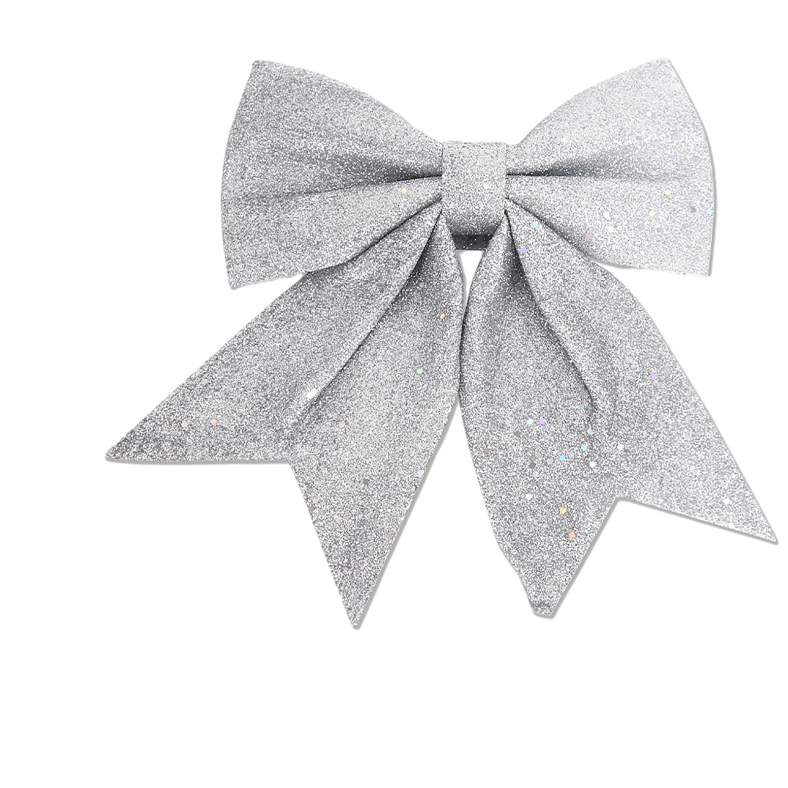 Kalttoy Christmas Glitter Bowknot Decoration XmasTree Decorative Bow Hanging Ornaments Christmas Tree Toppers 2024 Navidad Glitter Bowknot