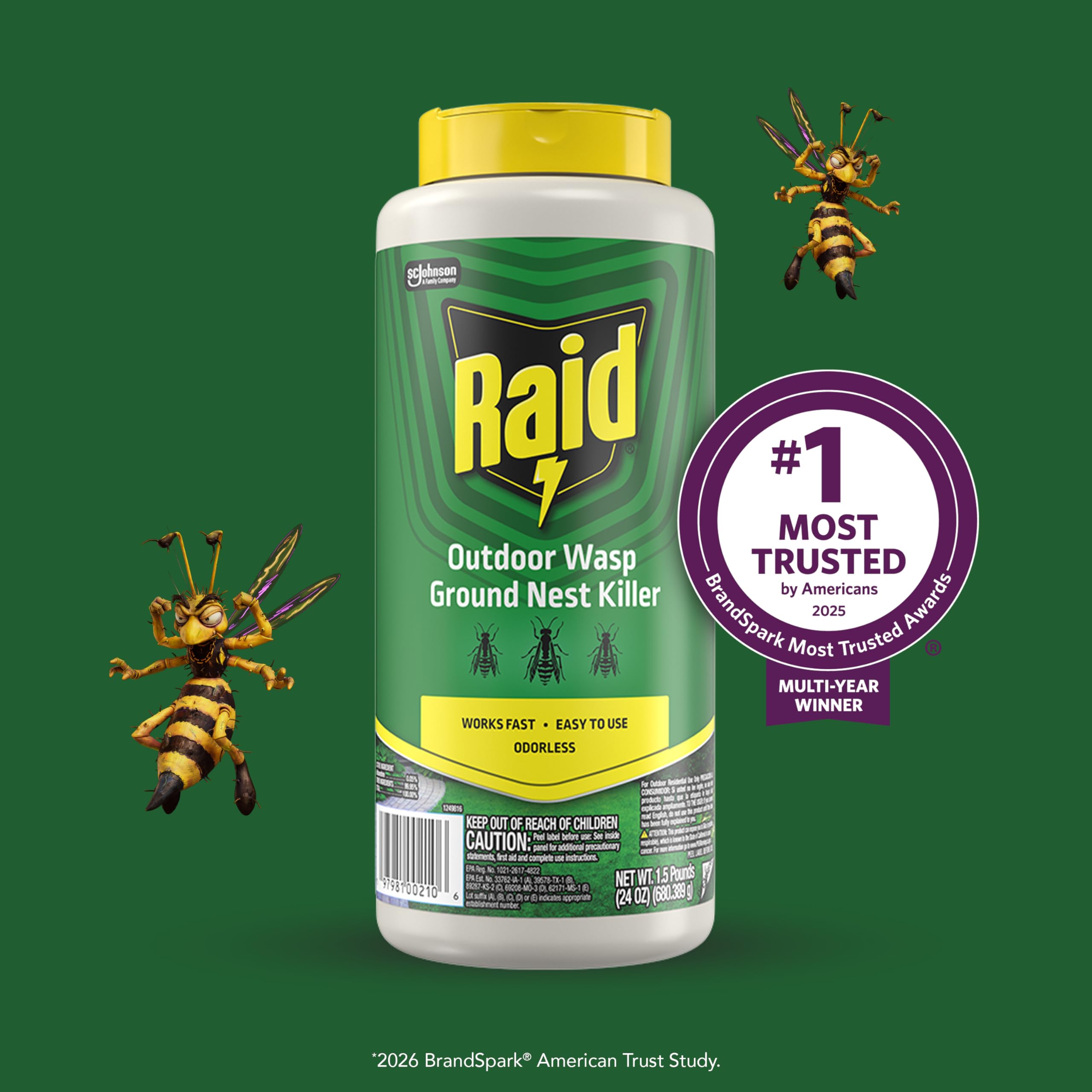 Raid Wasp Nest Killer Dust - Kill Wasps Fast -8