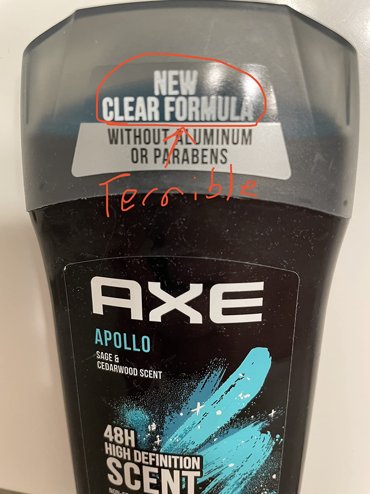 Unilever AXE Apollo Antiperspirant Deodorant Stick For Men Sage & Cedarwood 48 Hr Anti Sweat Mens Deodorant, 2.7 Ounce (Pack of 4)