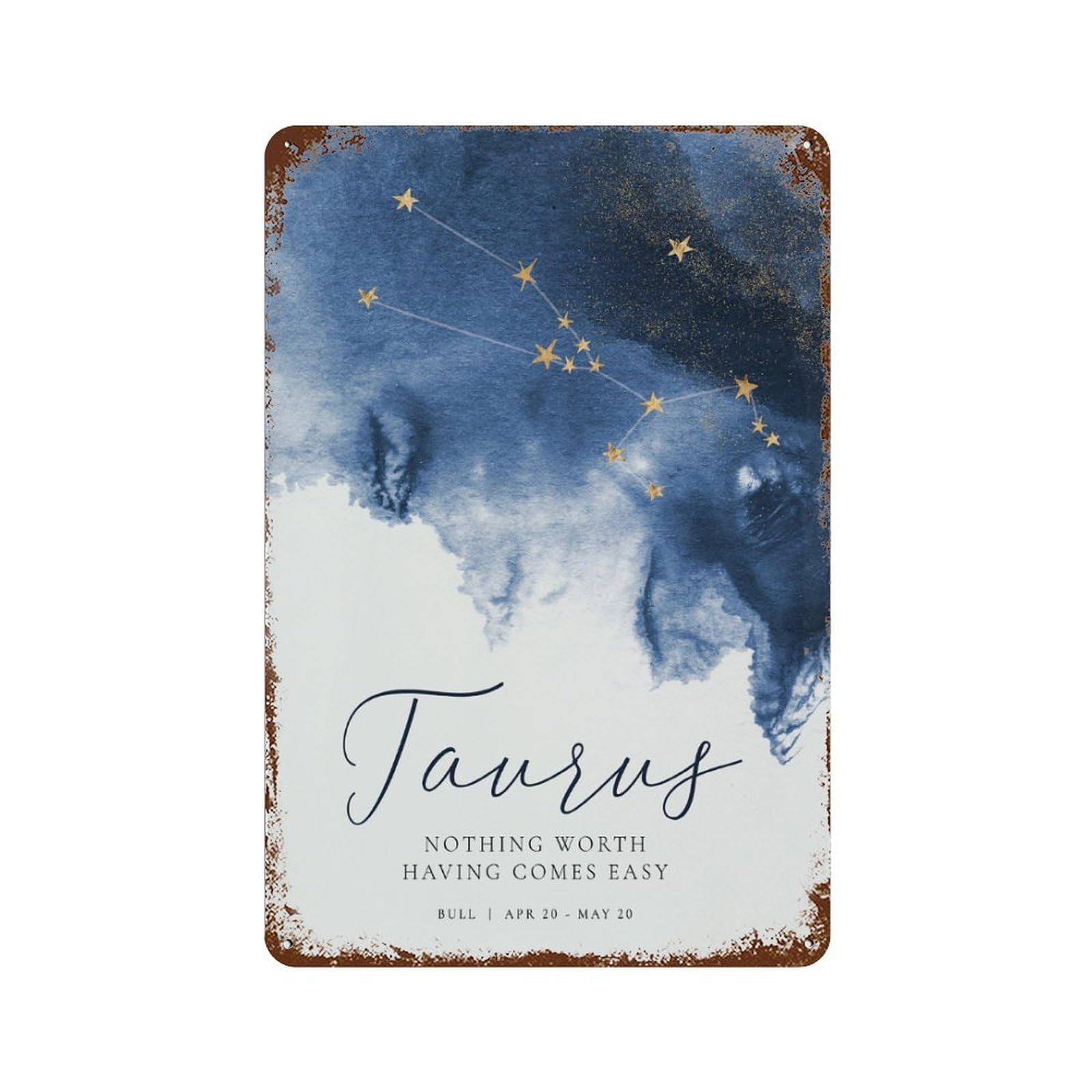 xiaoxiaoshen Taurus Zodiac Taurus Constellation (2) Wall Decor Art Metal Tin Poster Modern Home Decor Art Home Bar Shop Decorations Vintage Sign 30x20cm