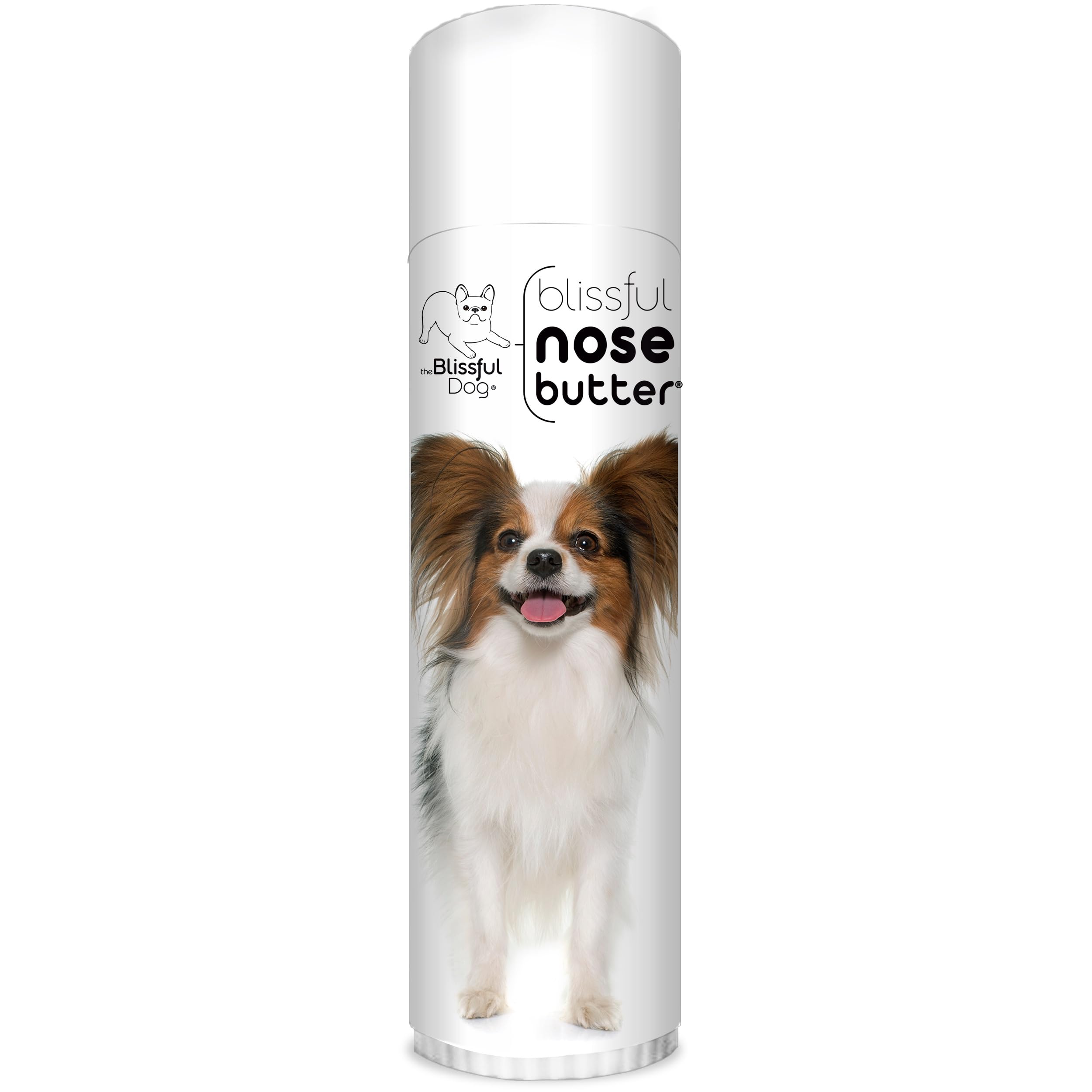 The Blissful Dog Papillon Nose Butter for Dry, Cracked Skin, Lick-Safe Dog Nose Balm with Moisturizing Shea Butter, Almond, Olive, and Essential Oils, Pet Supplies, Uncented, 0.50 oz.