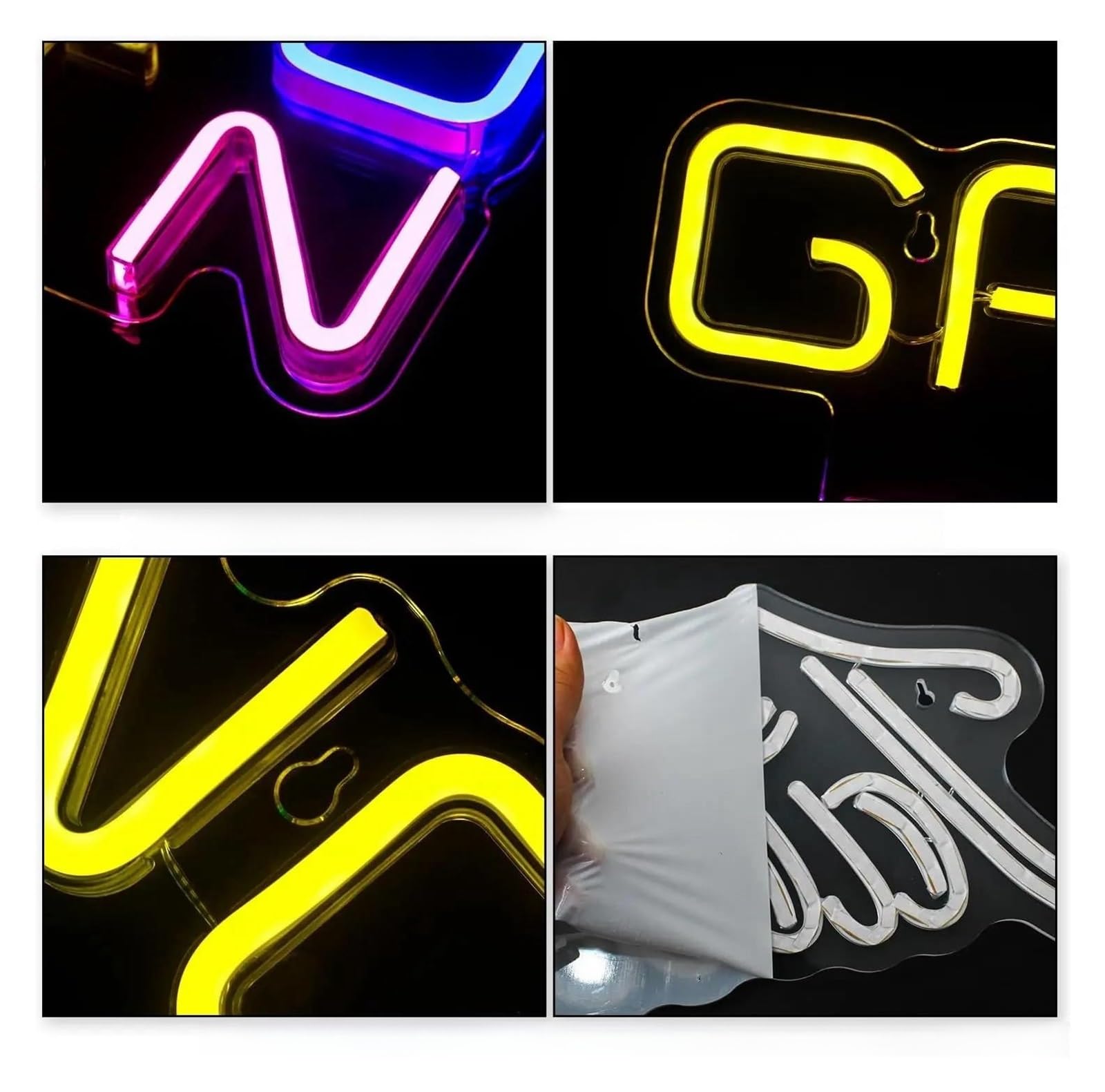 Décor Mural Lumière Enseigne Au Néon Gaming Zone Lettre LED, Décoration Murale USB Pour Salle De Jeux, Fête, Chambre À Coucher, Bar, Lampe Éclairée 40cm×17cm(UNE)