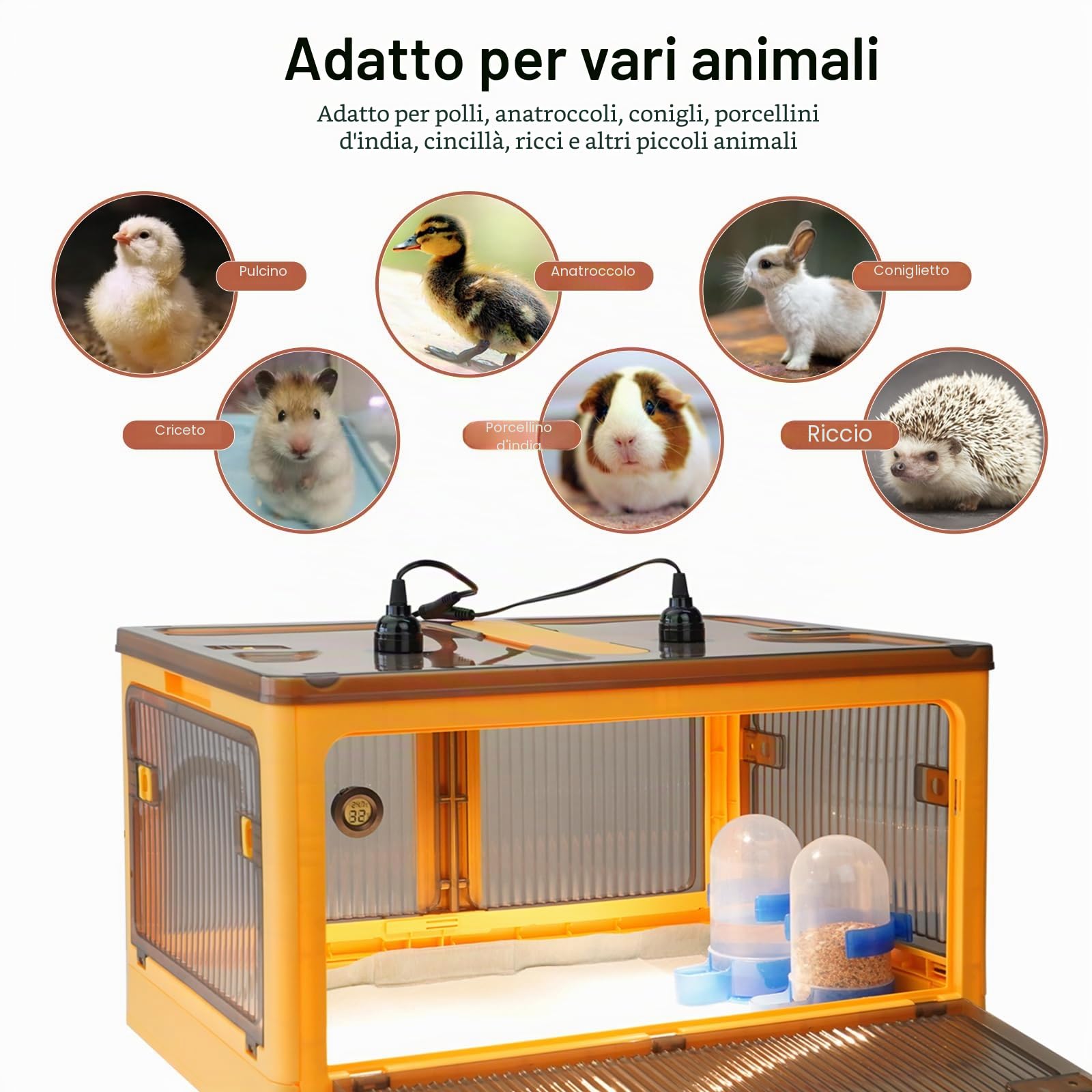 Chioccia Artificiale Per Pulcini, Scatola Per Incubatrice Per Pulcini, Abbeveratoio E Mangiatoia Per Pollame, Lampada Riscaldante Per Cuccioli, Anatre, Uccello, Gatto Piastra Riscaldante