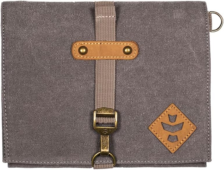 Revelry Supply Carrying Case All-in-one Kit, Lockable with 2 Pockets, Tray and Spice Grinder (Ash)