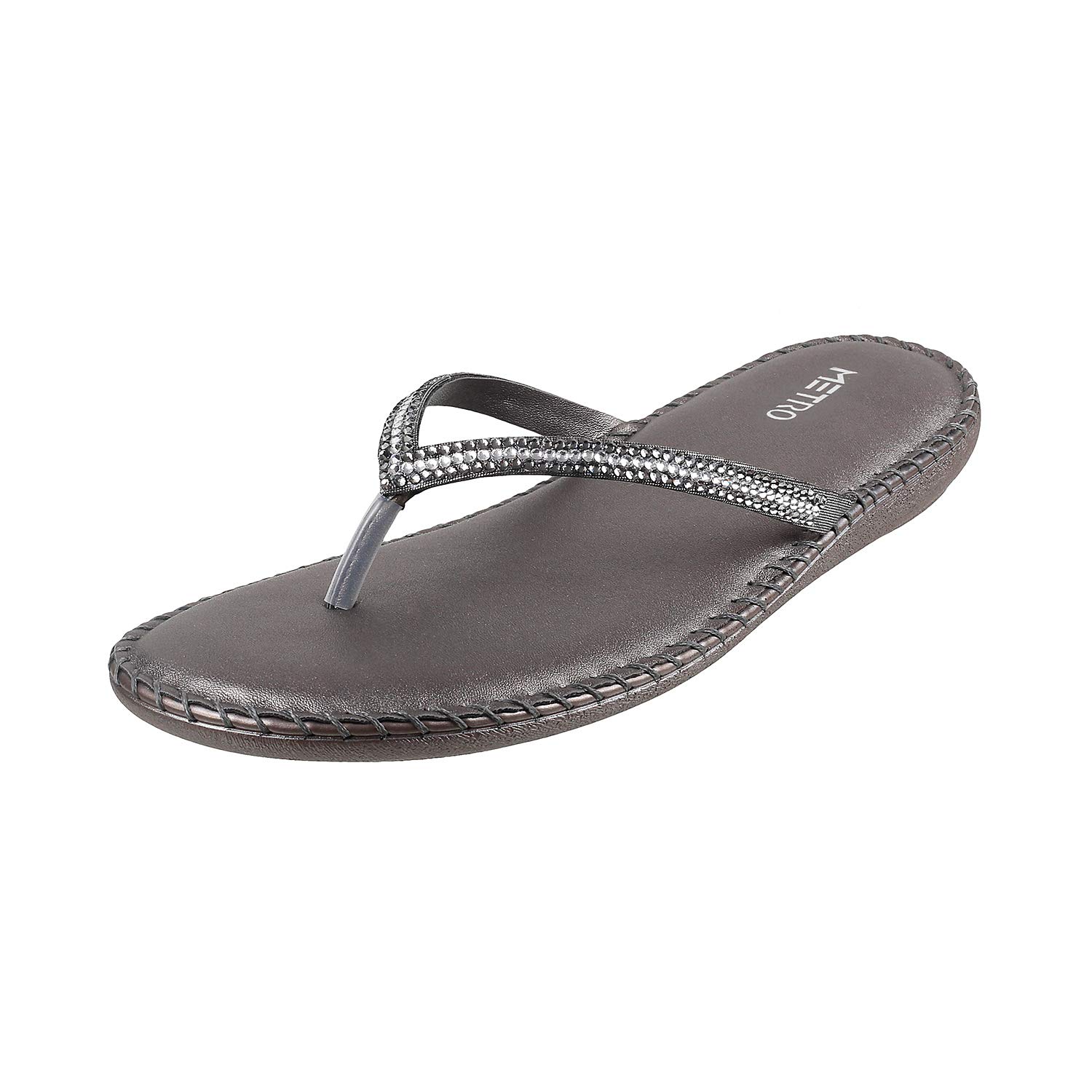 Metro Womens Synthetic Gun Metal Slippers (Size (6 UK (39 EU)) (B081ZZ536N) Amazon Price History, Amazon Price Tracker