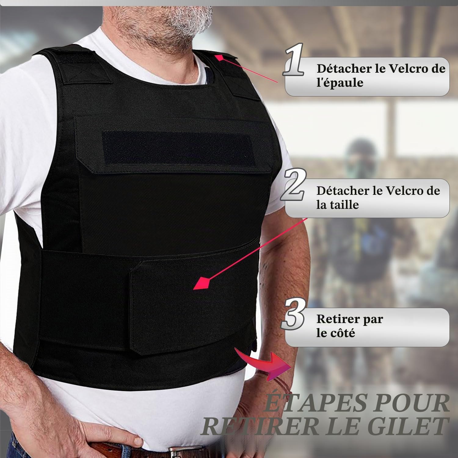 Taeku Gilet Tactique, Oxford Paintball Airsoft Gilet pour Camping CS Randonnée Chasse À L'extérieur