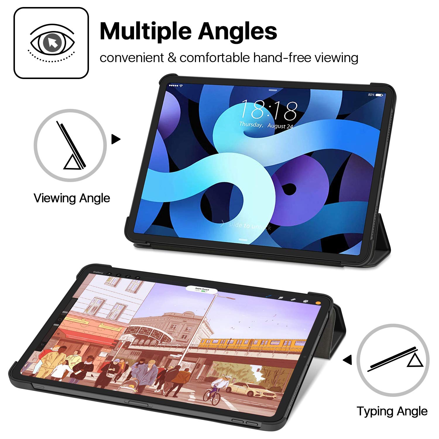 Amazon.com: TNP Cover Case for iPad Air 11 Inch M2 6th 2024, 5th
