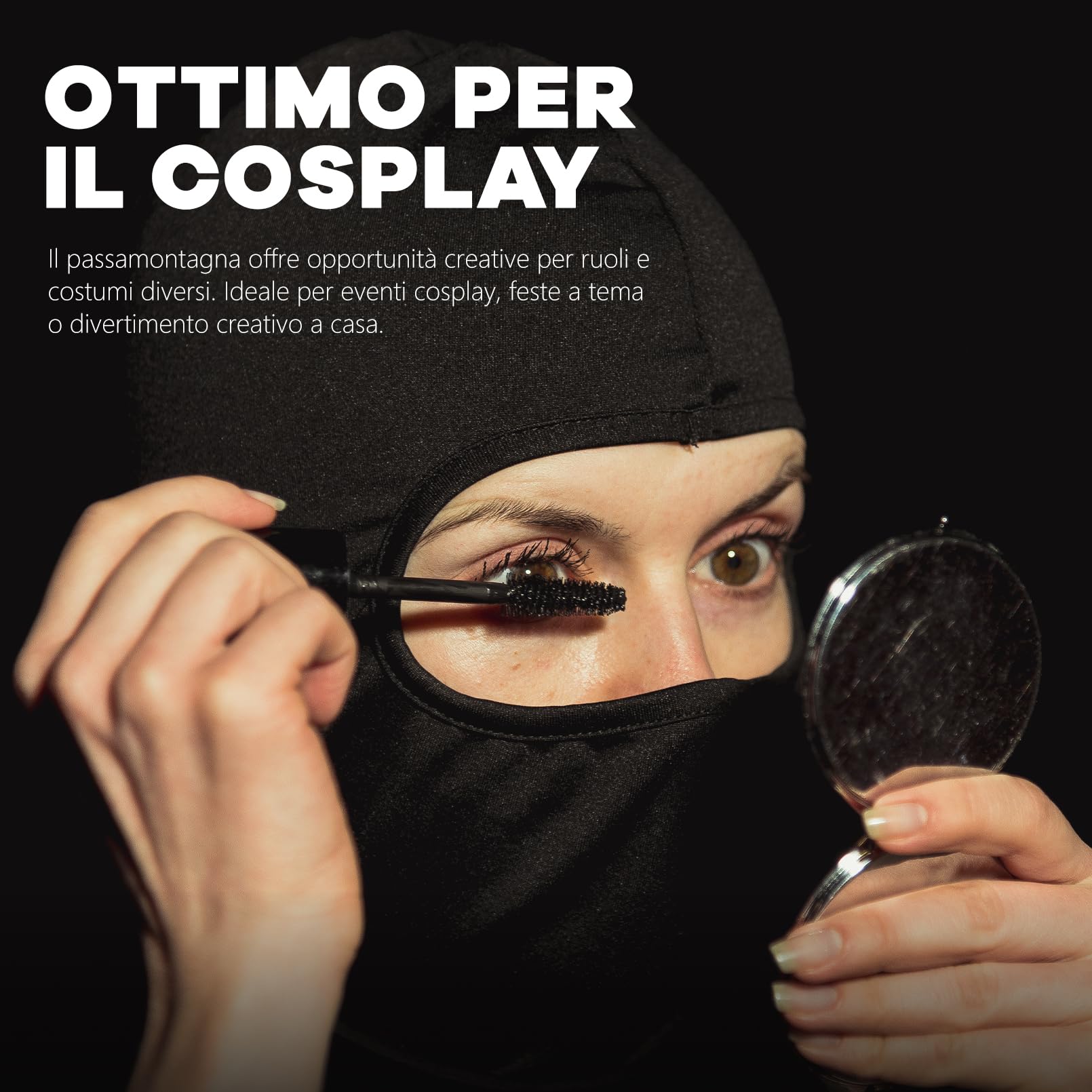 fuinloth Passamontagna Moto, Maschera da Sci con protettore UV, Balaclava per Uomo/Donna