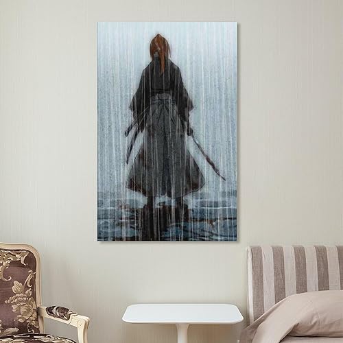 Miniatura 7 de Rurouni Kenshin - Póster de anime (20) pintura sobre lienzo, póster de arte de pared, impresión de desplazamiento de imagen, decoración de paredes
