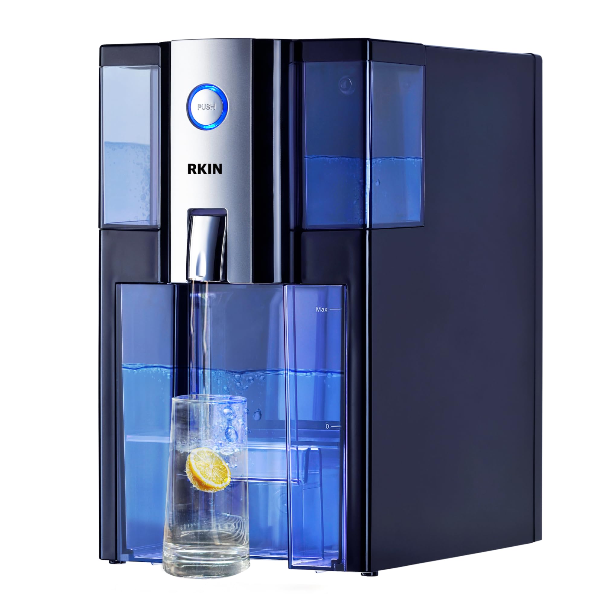 OnliPure Zero Installation Countertop Reverse Osmosis Water Filter System for Superior Taste - Fully Assembled High Capacity 4 Stage Patented Water Filter Dispenser for Absolute Purity - 0 TDS