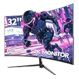 ZZA 32 Inch Monitor,1440p,2K 165Hz, 1ms Response Time,Computer Monitor FreeSync & G-Sync, HDR10, 122% sRGB Coverage, DP/HDMI, PC Monitor VESA Mount Compatible