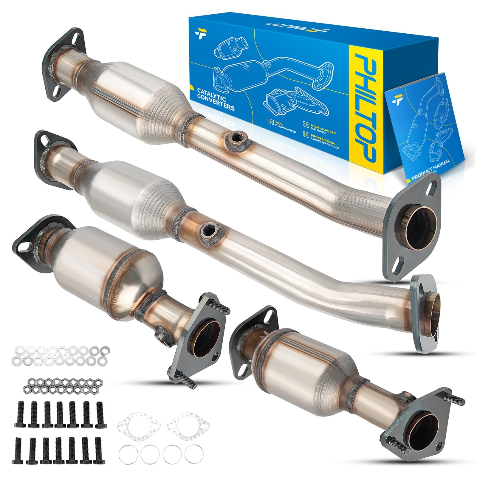 PHILTOP 4-Piece Catalytic Converter Kit
