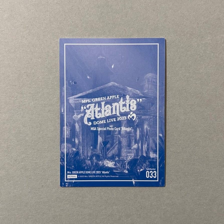 Amazon.co.jp: Mrs. GREEN APPLE Atlantis 若井滉斗 033番 33番