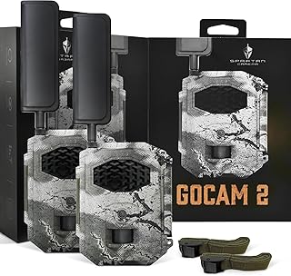 Spartan GoCam 2 LTE AT&T 1080P Video Photo Blackout Infrared IR Trail Security Game Camera Gray Areus Camo (2 Pack)