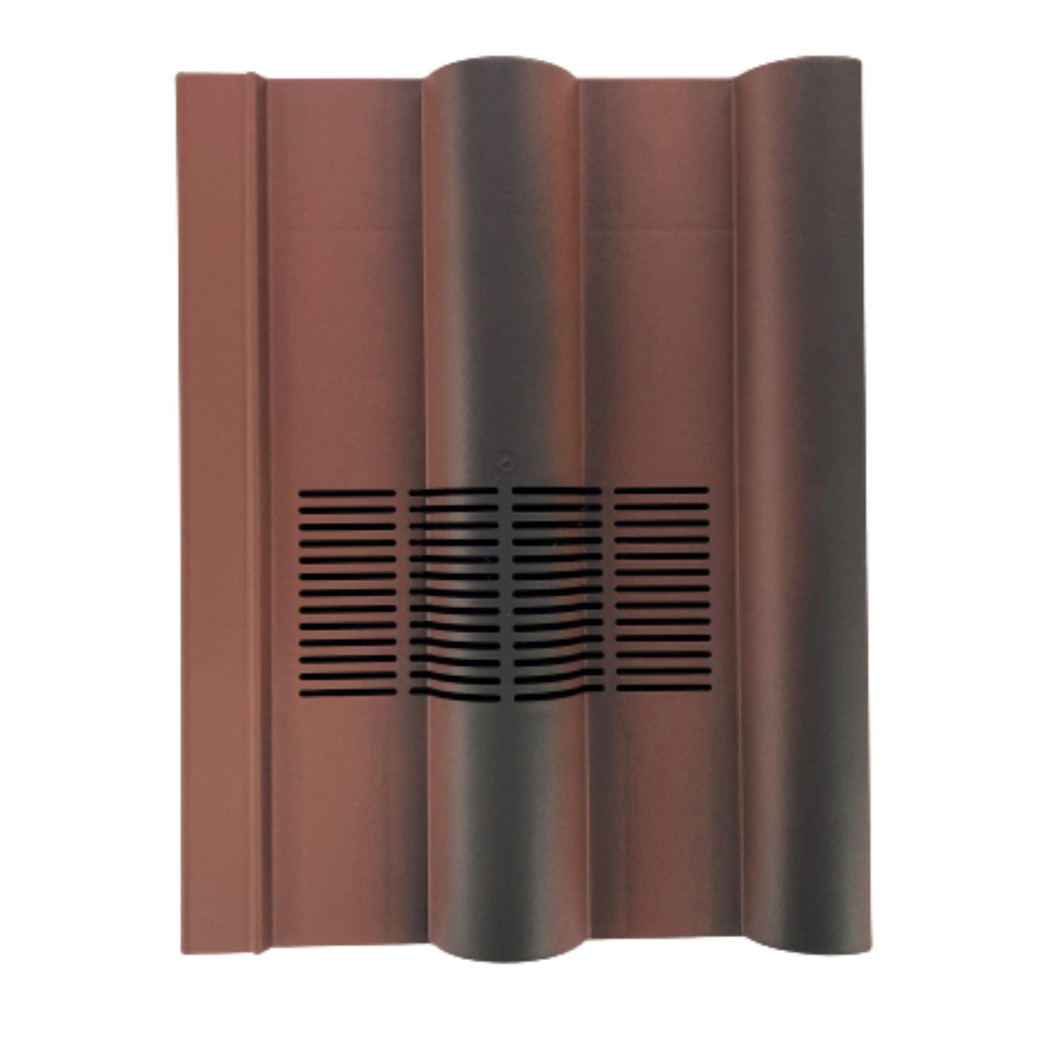 Beddoes Products Old English Dark Red - Smooth Inline Double Roman Vent Tile For Roof Ventilation (Old English Dark Red - Smooth)