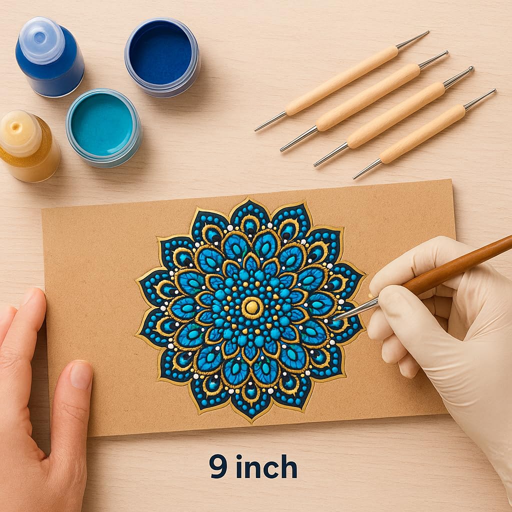 RK Trends 3.4 mm MDF Boards for DIY Art & Crafts,(Pack of 6Pcs) Wood MDF Sheets for Craft Work, Painting, Resin Art, Fluid Art, Decoupage, Mandala Art, Pyrography. (9 Inch x 2.5 Inch) 3