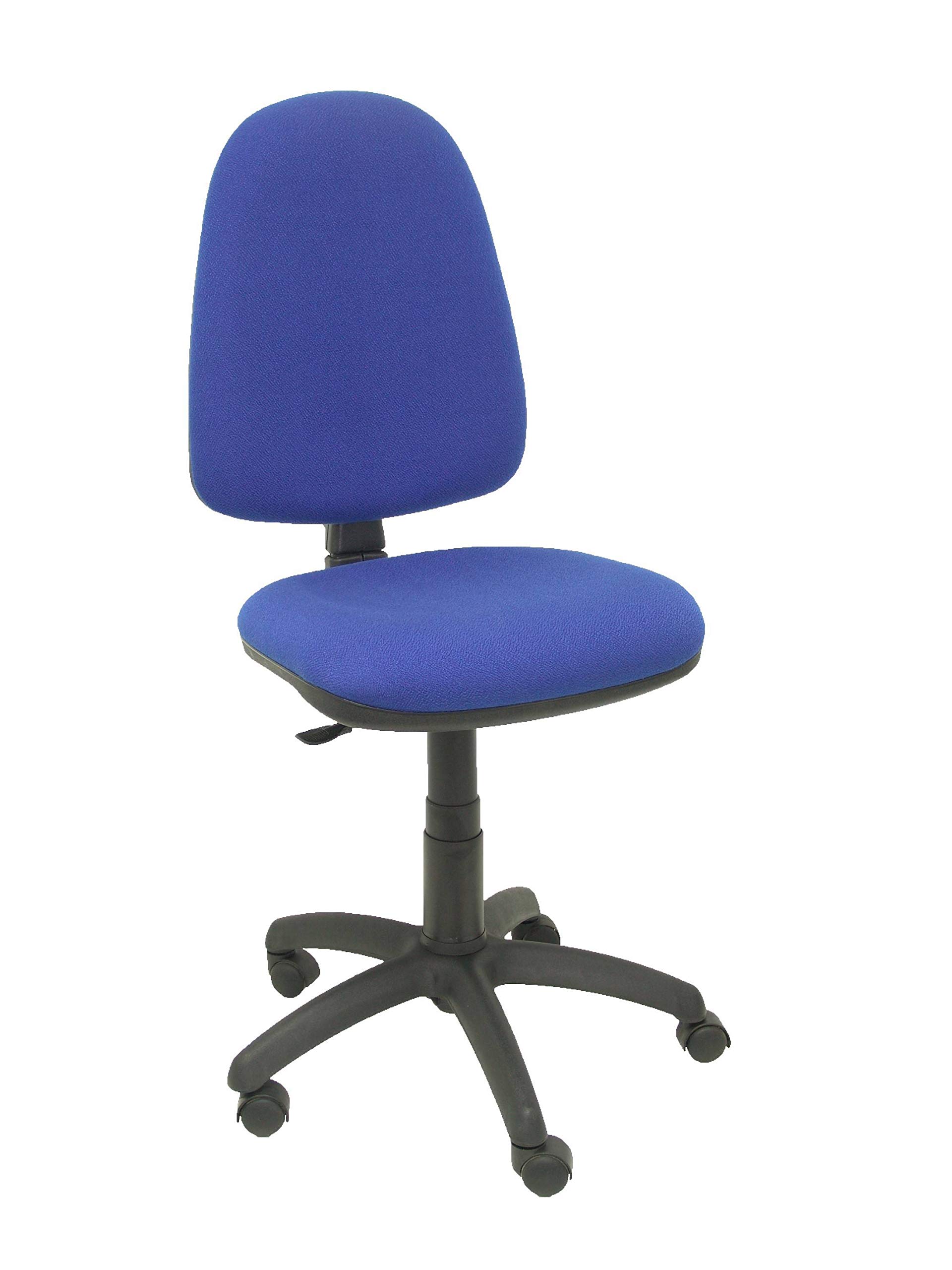 Chaise de bureau ergonomique avec assise et dossier tissu bleu