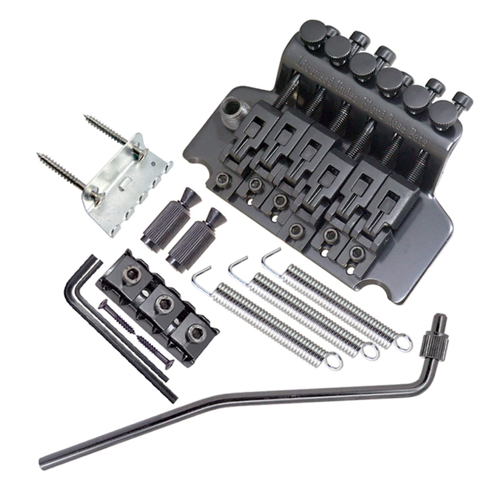Accordatore Di Chitarra Tremolo Bridge System Guitar Electric 6 String Doppio rotolo Targhetto Sella for chitarra elettrica Sostituzione di materiali in lega di zinco Accordatore Per Chitarra Di Legno