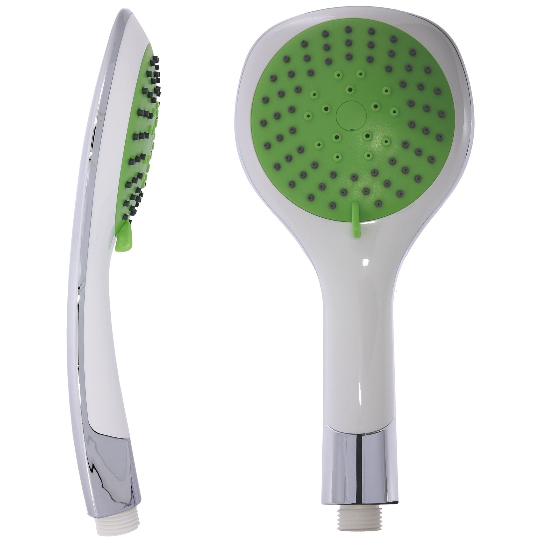 Soffione Doccia A Mano INTIRILIFE 5 Funzioni - Argento, Con Stop Acqua, Attacco Universale 1/2 Pollice