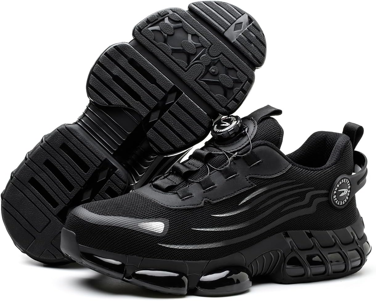 Steel Toe Shoes for Men　Indestructible Anti-Smash Pressure Resistant Air Cushion Bottom Work Shoes Sport Safety Shoes for Women