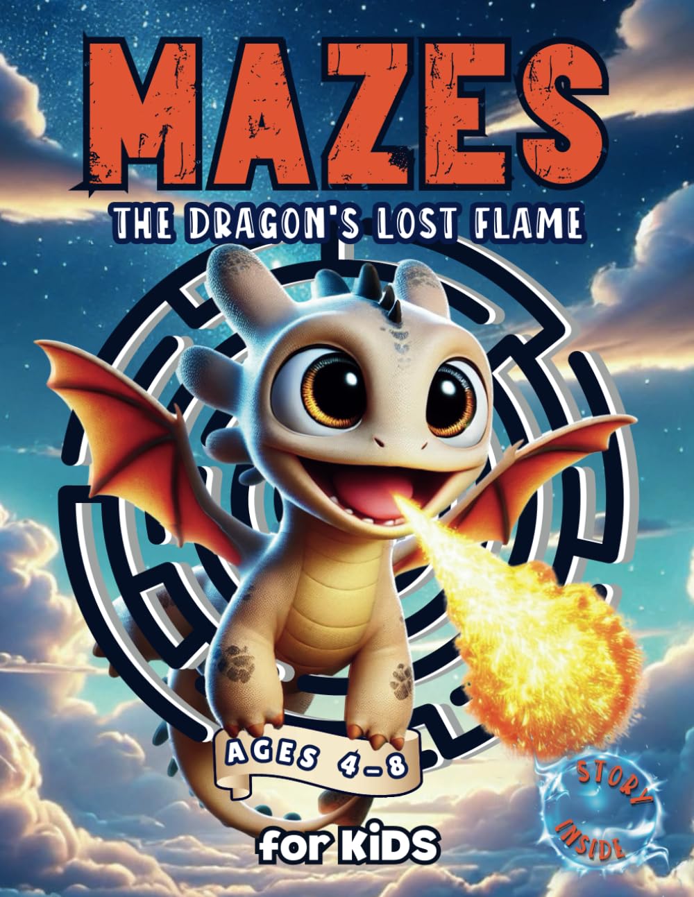 Maze Dragon Adventure For Kids Ages 4-8: Improve Children's Reading Skills, Early Reader Book, Thrilling Story, Improve Logic and Reasoning