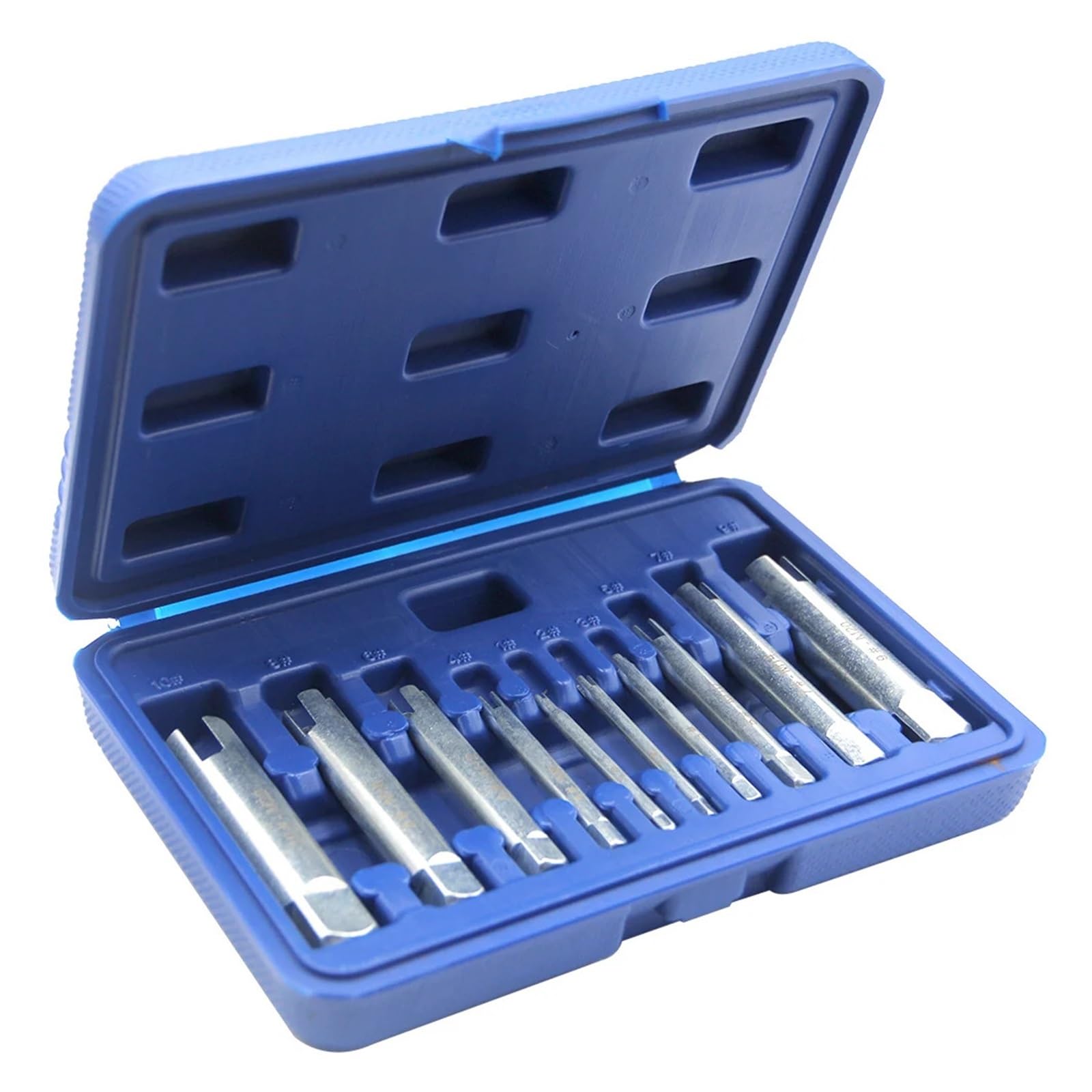 Broken Tap Extractor 10pc Head End Tapping Puller M4-M22 Manual Thread Counter