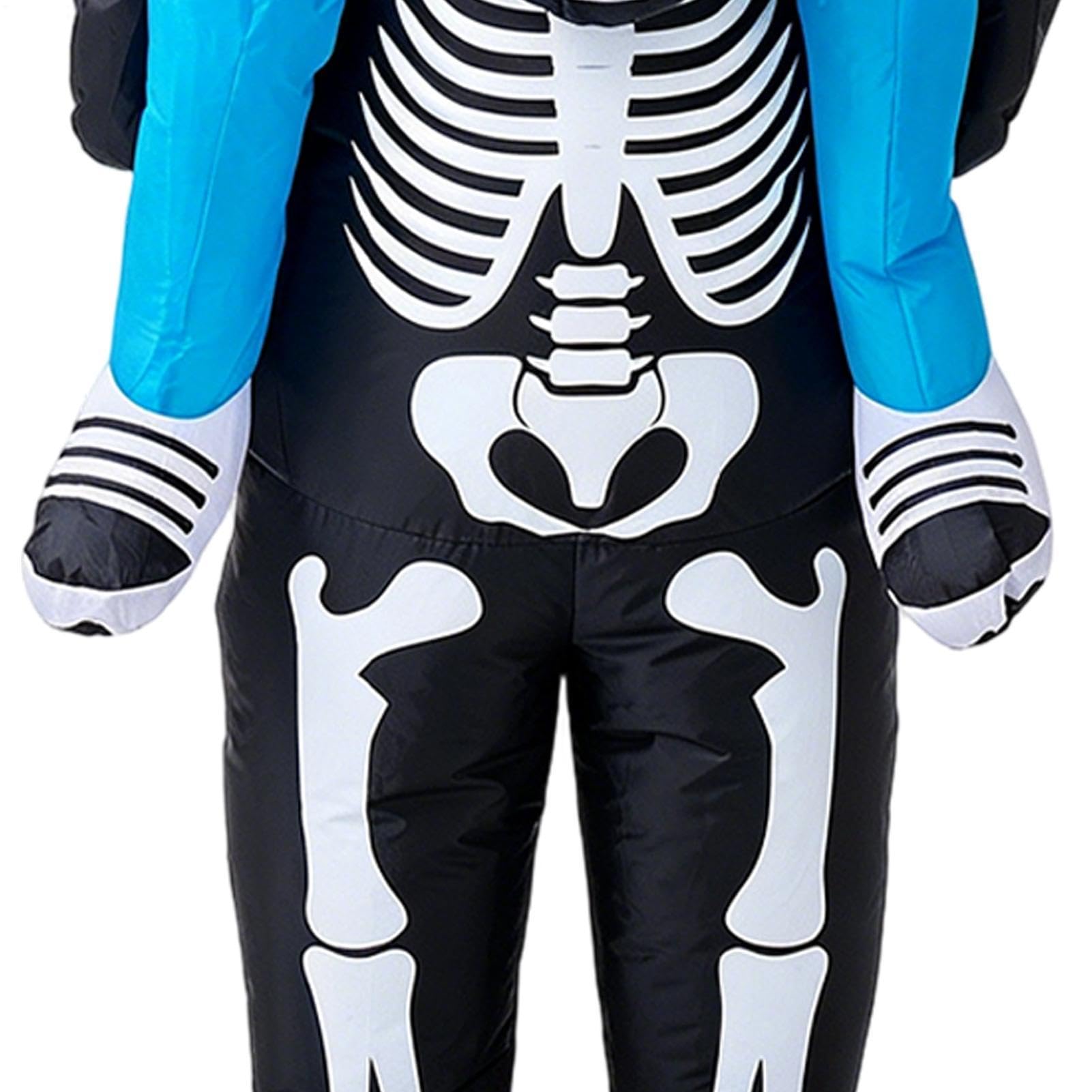 Nadmuchiwane kostiumy Halloween zabawny szkielet do jazdy z elastycznymi | Straszne nadmuchiwane kostiumy Halloween Dla parad grupowych, parad na świeżym powietrzu i spotkań