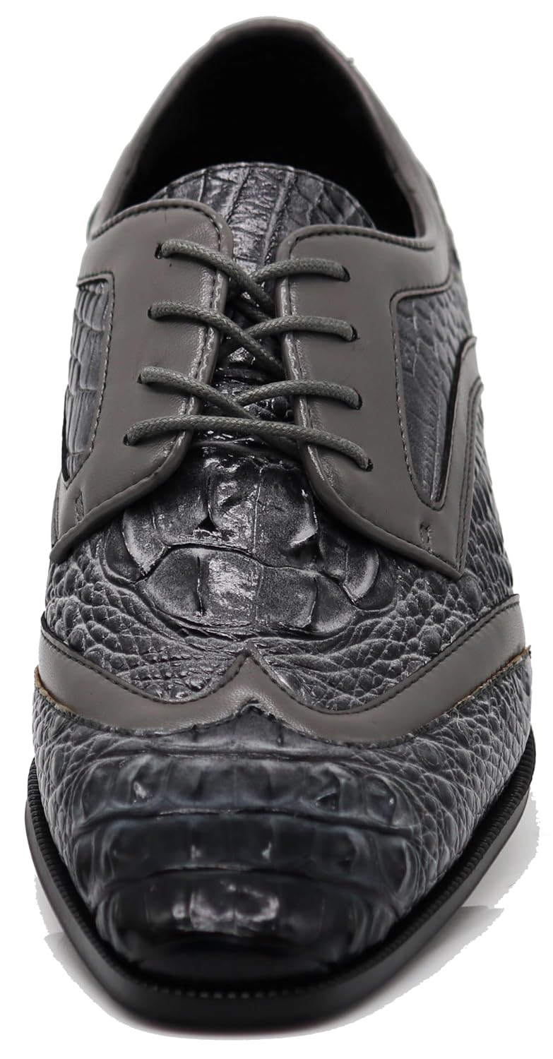 ODN Sapato social masculino Oxford com estampa de crocodilo jacaré em promoção! Veja a oferta e mais achadinhos de Sapatos 4 Hoje é o melhor dia para comprar ODN Sapato social masculino Oxford com estampa de crocodilo jacaré com aquele preço maroto! Promoção! Aproveite a oferta! 4