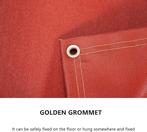 Miniatura 6 de Tapete para fogatas tapete de silicona para estufa, ignífugo, resistente al calor, tapete de brasa y tapete para parrilla, debajo de la estufa,