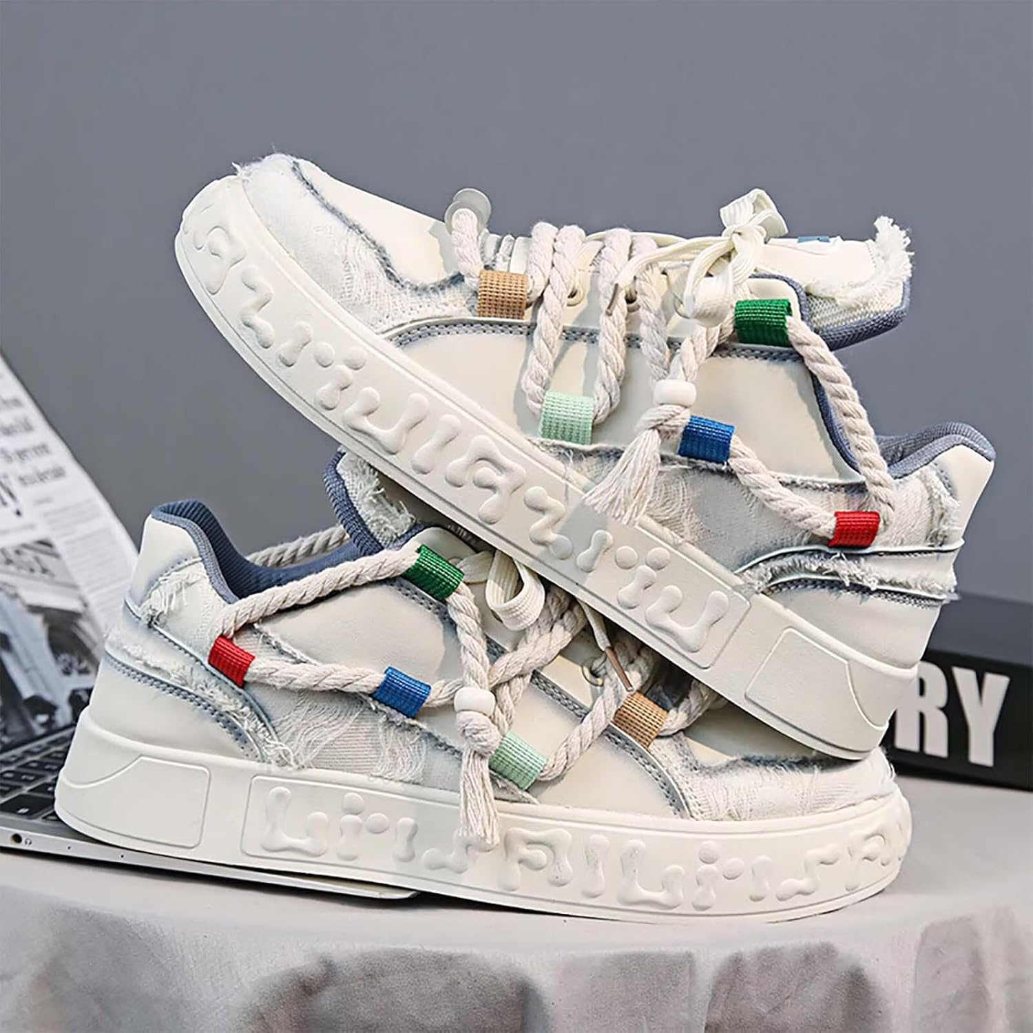 Men's Fashion Sneakers Skateboard Shoes for Men Comfort for Casual Walking Workout - Image 3