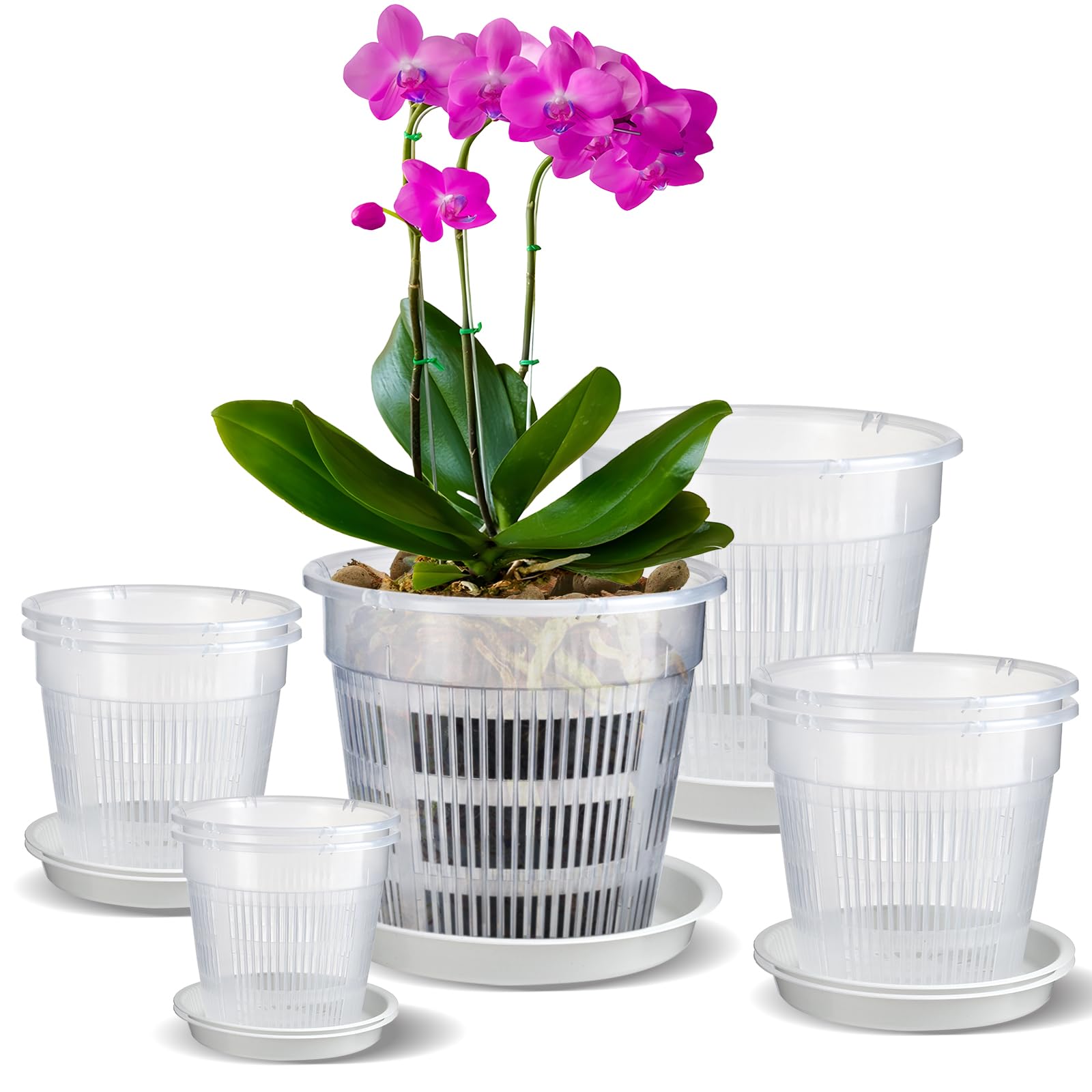 TDHDIKE 10 Pcs Plastic Planters Indoor Flower Plant Pots, Mini - View #9