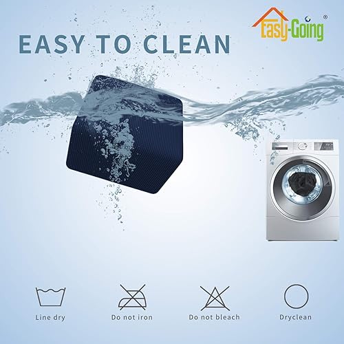 Vista 5 de Easy-Going -Funda elástica para otomana con diseño cuadrado