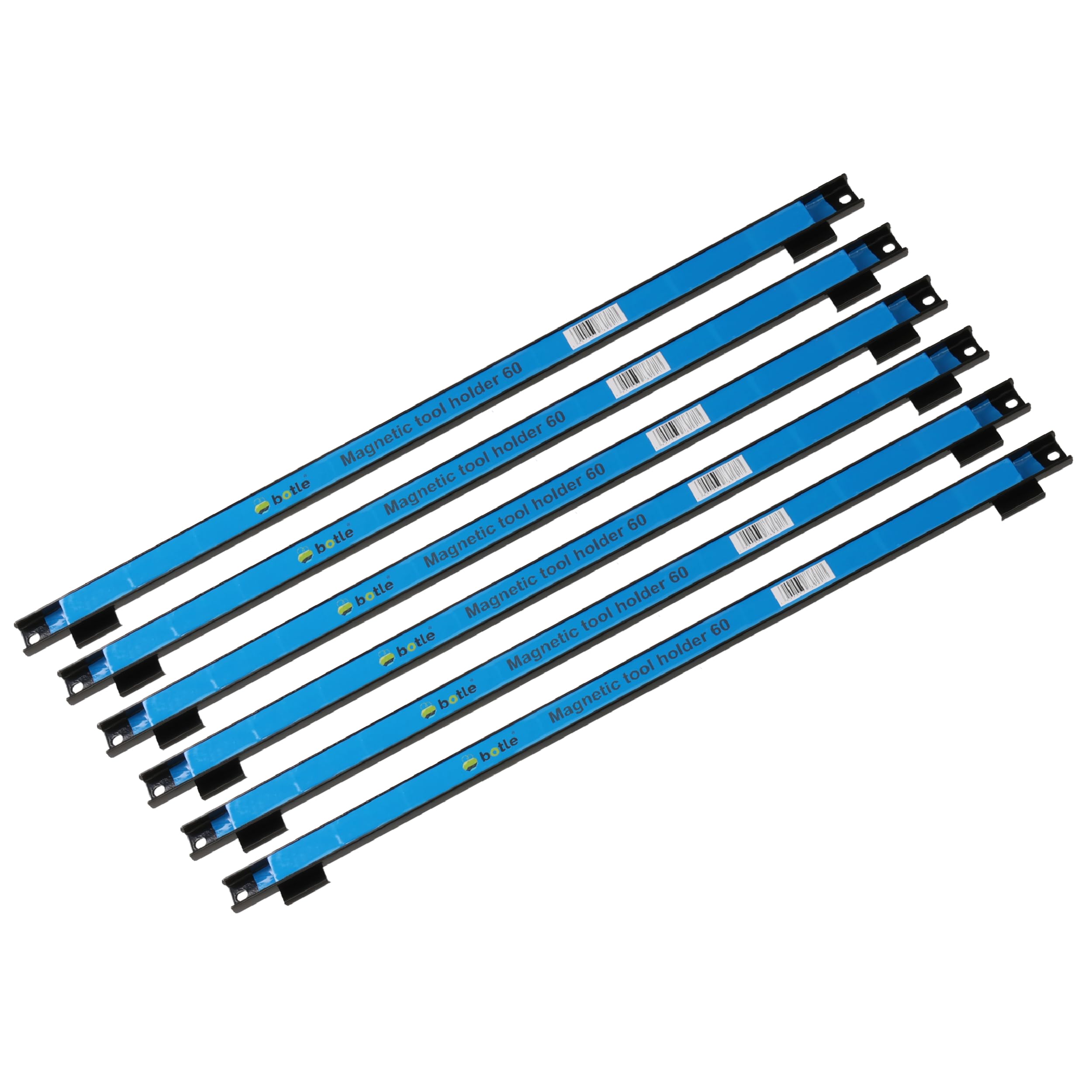 botle 6 x Magnetleiste Werkzeug Metallstreifen Länge 60 cm Schwarz Werkzeughalter Starker Magnet, Für Werkzeugtafeln der Marke Befestigungswinkeln für Schraubendreher, Zangen Bohrer