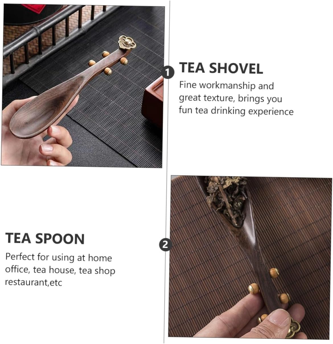 Wooden Tea Scoop Practical Tea Shovel and Teaspoon Essential Teaware Accessory for Brewing at Home