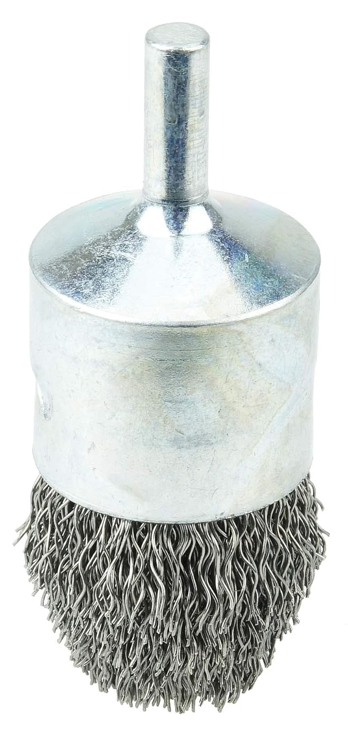 Weiler 10321 Controlled Flare Crimped Wire End Brush 1", .0104" Stainless Steel Fill, Made in The USA (Pack of 10)