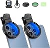 52mm Clip-0n CPL Phone Camera Lens Filter Kit, 52mm CPL Filter for Phone with Clip, Circular Polarizer Polarizing Compatible for iPhone 16 15 14 13 12 11, Motorola, Other Smart 2Pcs