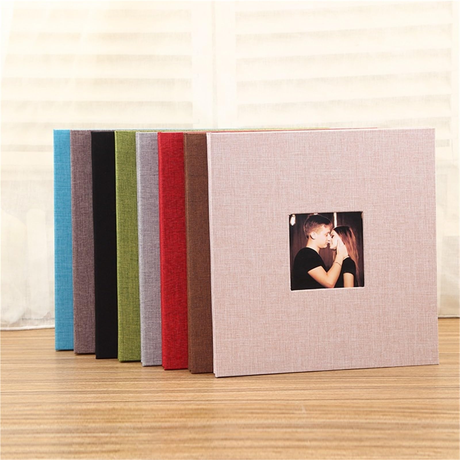2 uds DIY película autoadhesiva álbum de fotos boda familiar Retro gran capacidad recortes hecho a mano regalo creativo Para Viajes Y Familia(Light Grey)