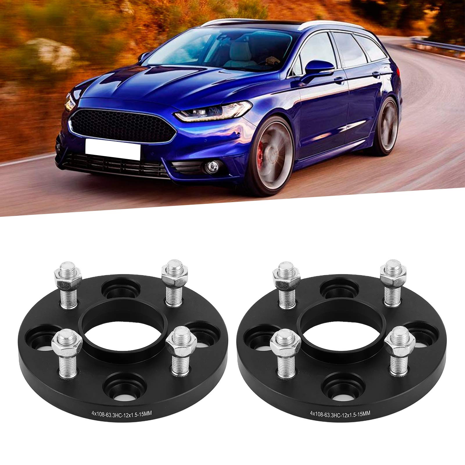 Spurverbreiterung, für Focus Mondeo RS ST 2-teiliger Nabenzentrierradadapter 4 X 108 Mm PCD 63,3 Mm Bohrung