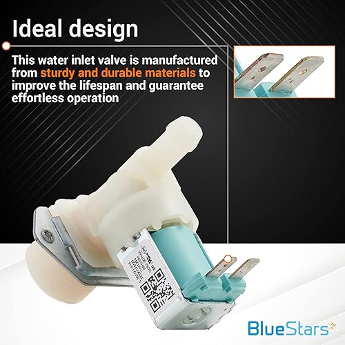 Miniatura 5 de BlueStars Juego de válvulas de agua fría y caliente DC62-30312J y DC62-30314K mejoradas DC62-30314K  Ajuste exacto para lavadoras Kenmore Samsung