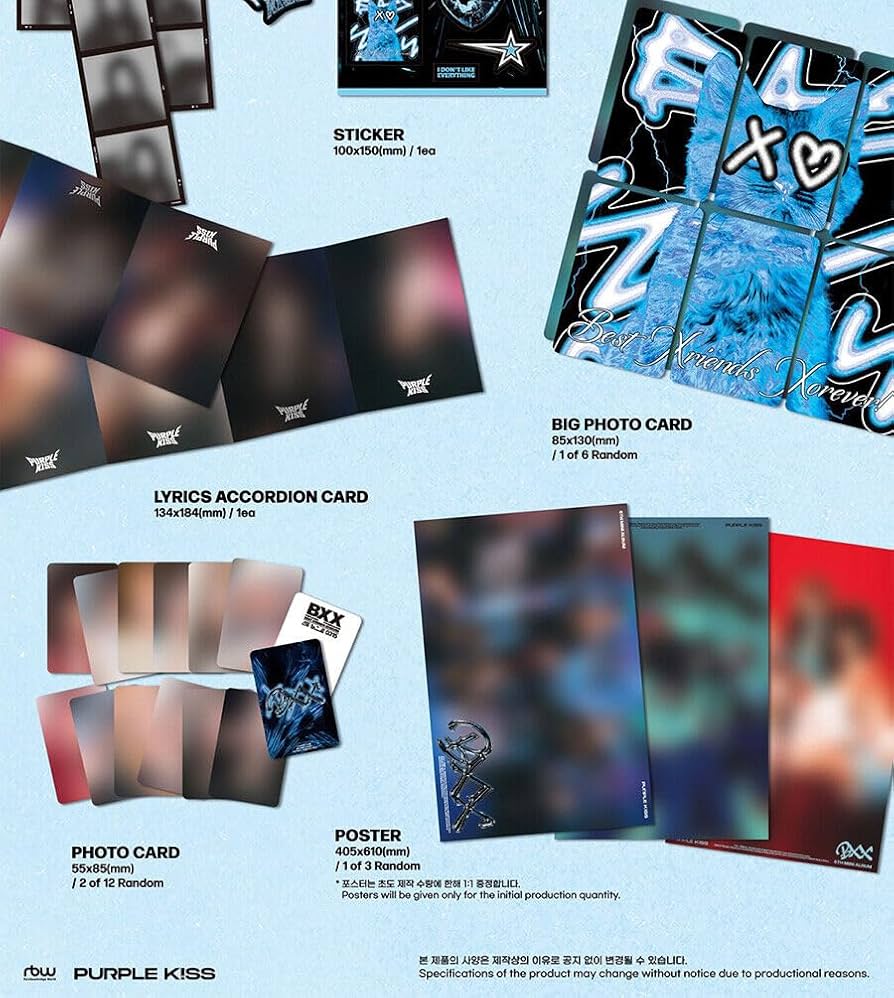 Purple Kiss [BXX] 6th Mini Album (Includes Poster) K-Pop