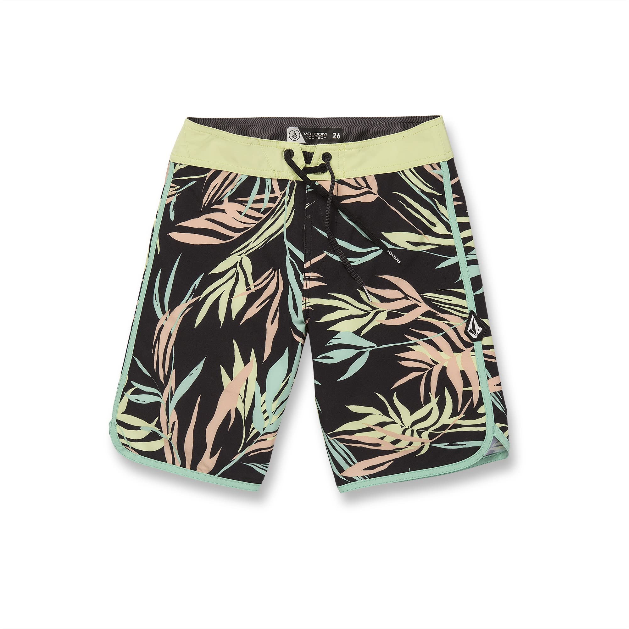 Volcom Boy's Bleeding Leaf Mod (Big Kids) Black 26 (12 Big Kids)