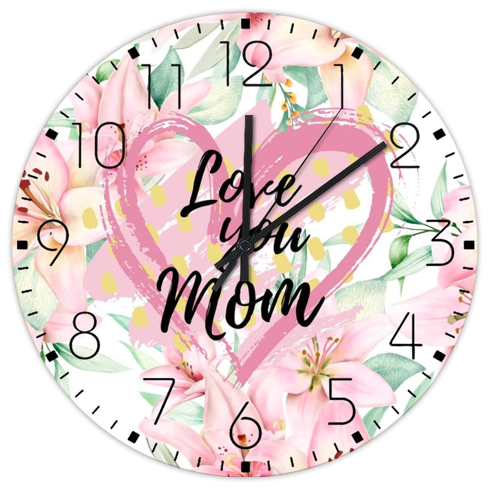 Horloge murale en bois fleur et cœur pour sublimer votre nouvelle maison