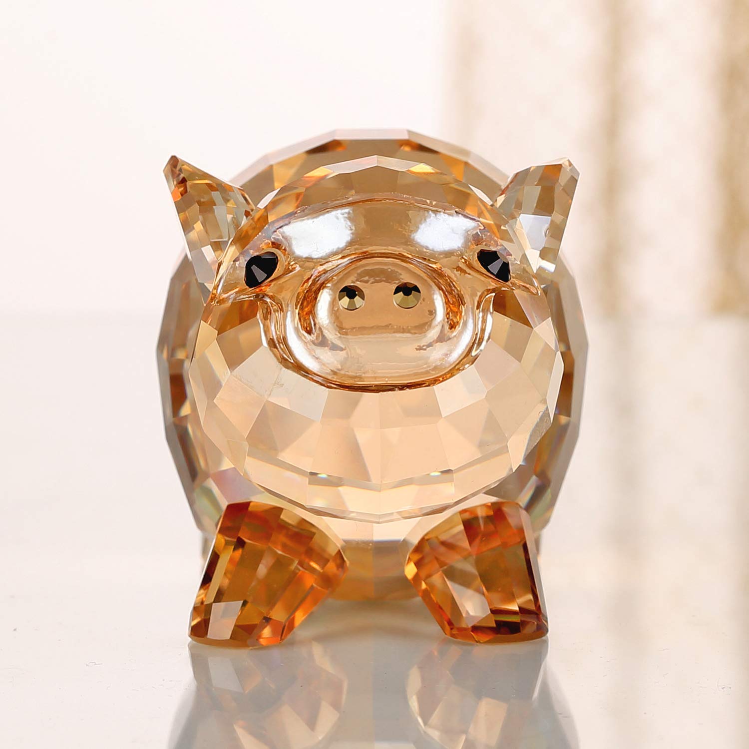 Figurine Souris En Cristal K9 DOJOZ – Décoration Intérieure, Cadeau Anniversaire, Saint-Valentin (doré)