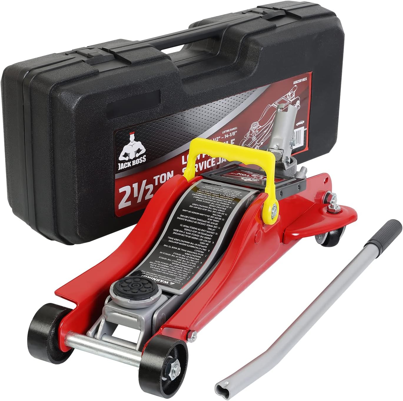 Floor Jack 2.5 Ton (5500 LBs) Hydraulic Low Profile Trolley Car Jack with Portable Storage Case