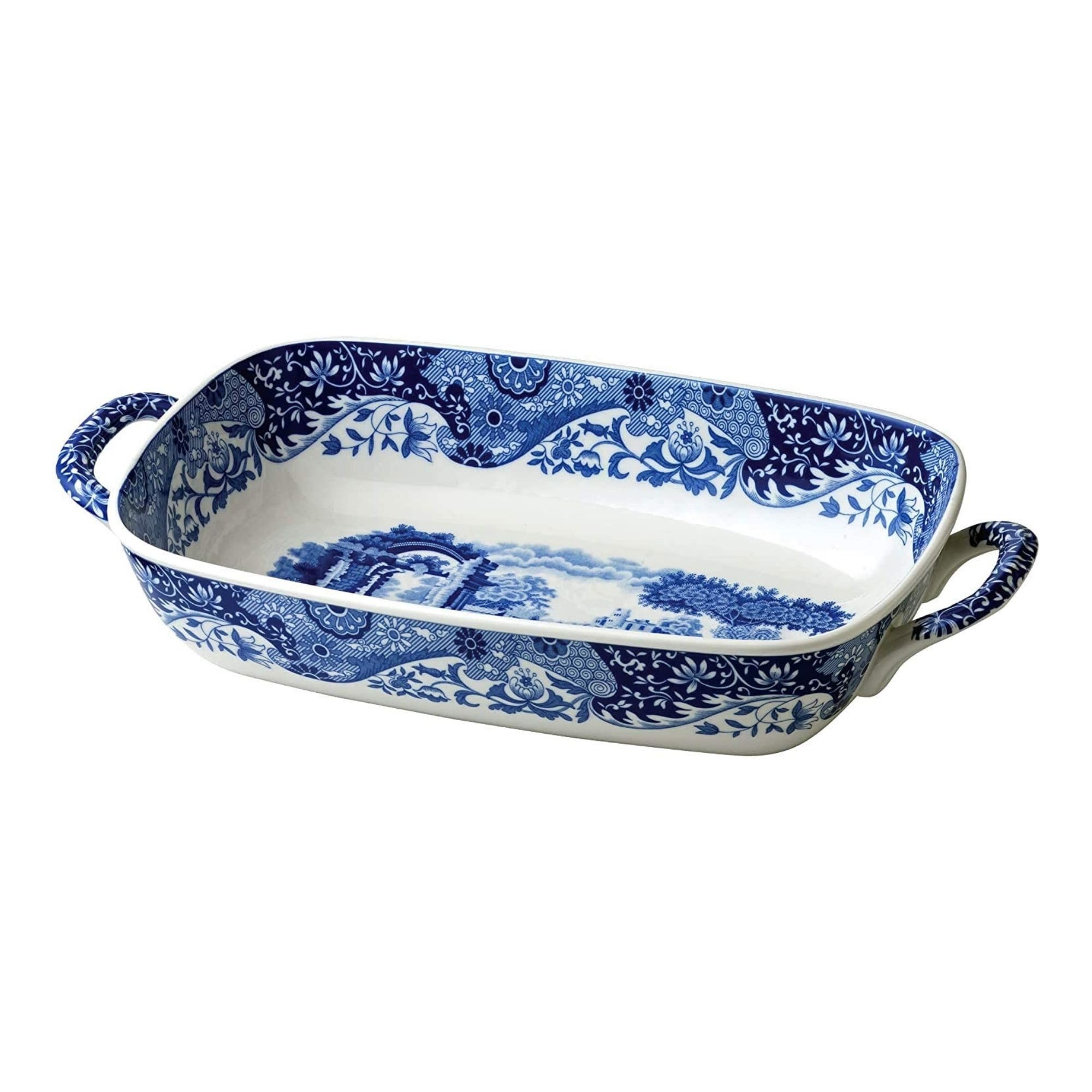 SpodeBlue Italian Handled Serving Dish