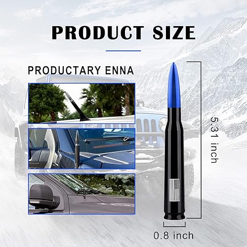 Miniatura 3 de Dewkou Pack-1 antena de bala para camión antena de bala de alta calidad altamente duradera reemplazo universal de antena corta para vehículo con