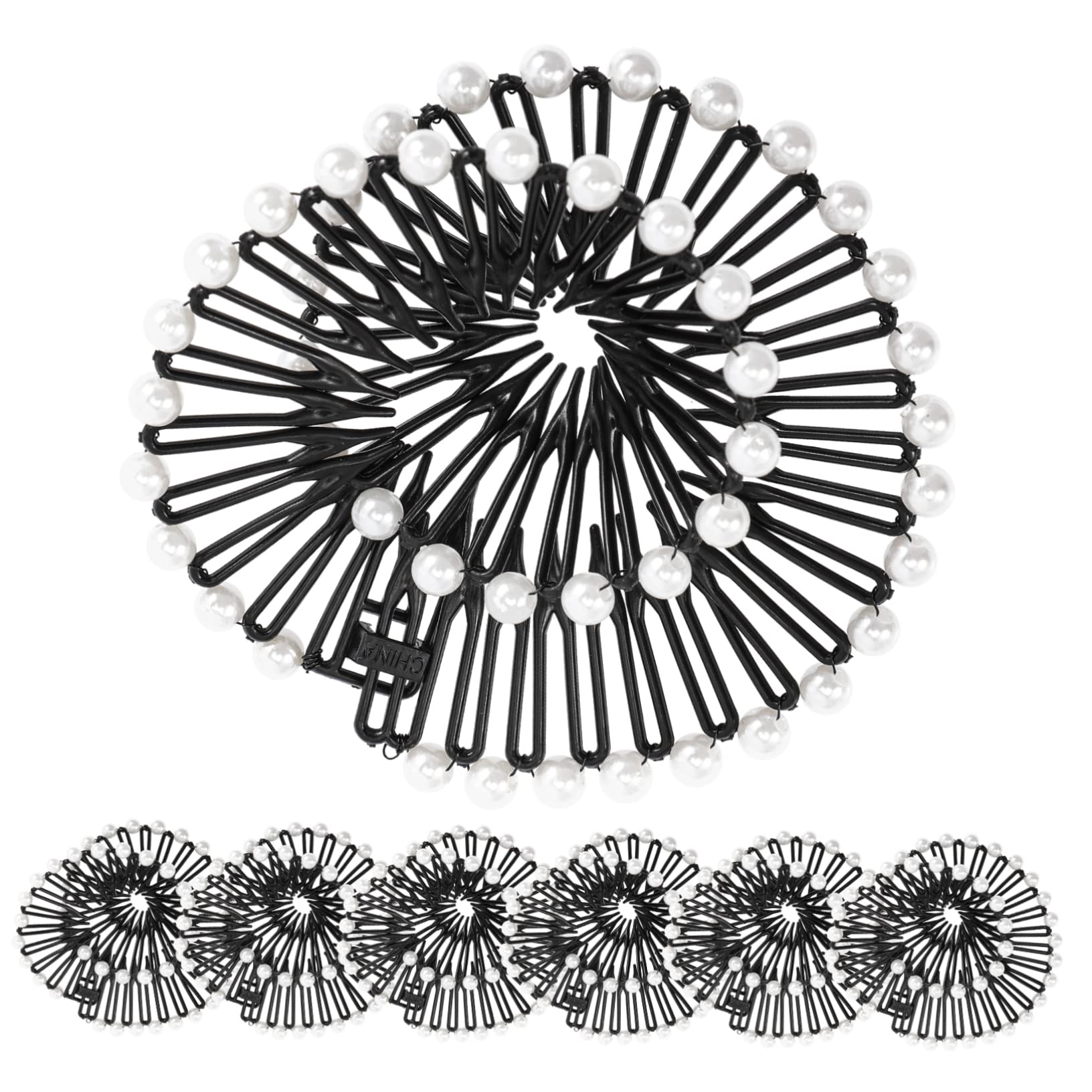 Hair Accessories, 6pcs Spring Comb Set for Women Hairband, Flexible  Circle Comb, Hair Fork Clip, Hair Jewels, Stretch Comb Headband, Plastic,  Miss