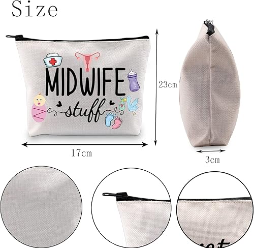 Miniatura 6 de POFULL Regalo de partera de aprendiz Regalo de partera futura partera Cosas Cosas Bolsa Cosmética Parterera Regalo de agradecimiento, Bolsa de cosas