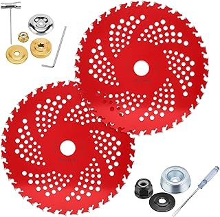 HK 2 Pack 9" x36T Carbide Tip Brush Cutter Blades Weed Eater Blades for Brush Cutter, Trimmer, Weed Eater, Compatible with Husqvarna, Stihl, Fsx, and More