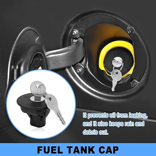 Miniatura 7 de Tapa de gasolina Bloqueo y llaves de tapa de depósito de combustible compatibles con Taurus Edge Mustang Expedition Fusion F150 Escape Focus MKT MKZ